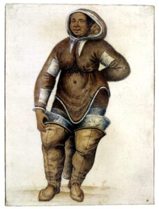 John White, Arnaq and her Son Nutaaq (Inuit from Frobisher Bay), 1589 Watercolor British Museum, London