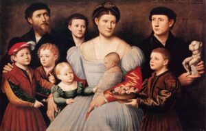 Bernardino Licinio, Portrait of Arrigo Licinio and His Family, first half of 16th century Oil on canvas, 46.4 x 64.9 in Galleria Borghese, Rome