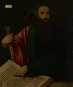 Bernardino Licinio, Saint Paul, 1534 Oil on canvas, 37.2 x 31.1 in Royal Collection, UK