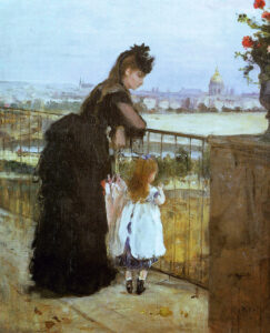 Berthe Morisot, Woman and Child on a Balcony, 1872 Oil on canvas, 24 x 19.6 in Artizon Museum, Tokyo.