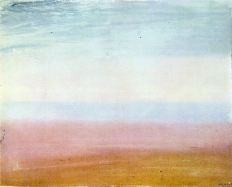 Joseph Mallord William Turner, Colour Beginning, 1819 Watercolor, 8.9 x 11.3 in Tate Gallery, London