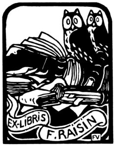 Félix Vallotton, Ex-libris F. Raisin, 1893