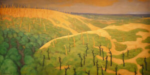 Félix Vallotton, Gruerie Wood and the Meurissons Ravine, 1917 Oil on canvas, 28.5 x 54.1 in La Contemporaine, Paris