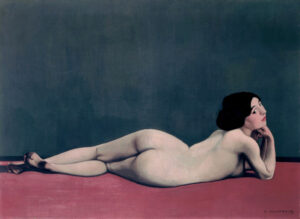 Félix Vallotton, Nude on a Red Carpet, 1909 Oil on canvas, 28.7 x 39.3 in Musée du Petit Palais, Paris