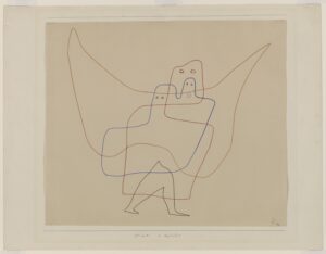 Paul Klee, In Angel's Care, 1931 Watercolor and colored inks on paper, mounted on paper, 16.5 × 19.3 in Solomon R. Guggenheim Museum, New York