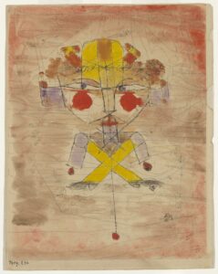 Paul Klee, Jumping Jack, 1919 Graphite, oil transfer drawing, and watercolor on paper, mounted on cardboard, 11.1 x 8.6 inSolomon R. Guggenheim Museum, New York