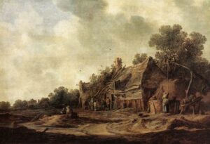Jan Van Goyen, Peasant Huts with a Sweep Well., 1633 Oil on oak wood, 21.6 x 31.4 in Gemäldegalerie Alte Meister, Dresden