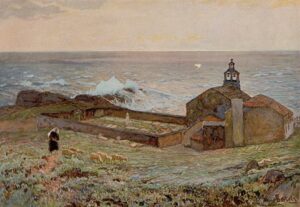 Hans von Bartels, Cemetery near Ragusa, 1901 Watercolor