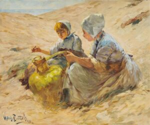 Hans von Bartels, Two Girls in the Sand Dunes, 1898 Oil on canvas, 19.6 x 23.6 in Unknown location