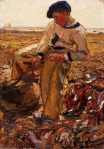 Hans von Bartels, Study of a Farmboy in the Field, 1907 Oil on canvas, 18.9 x 13.2 in