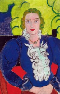 Henri Matisse, The Blue Blouse, 1936 Oil on canvas, 36.2 x 23.6 in Kunstmuseum Bern