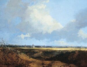 John Crome, St Benet's Abbey, Norfolk Oil on canvas, 20.2 x 27.2 in Leeds Art Gallery, UK