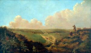 John Crome, Shepherds on Mousehold Heath, Norwich Oil on canvas, 21.8 x 36 in Government Art Collection, UK