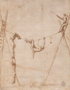 Jusepe de Ribera, Acrobats on the Rope, 1634/1635 Drawing and watercolor Royal Academy of Fine Arts of San Fernando, Madrid