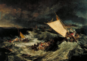 Joseph Mallord William Turner, The Shipwreck, 1805 Oil on canvas, 67.1 x 95 in Tate Britain, London