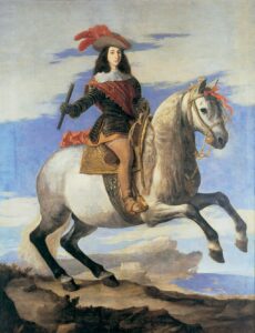 Jusepe de Ribera, Portrait of Don Juan José of Austria on Horseback, 1648 Oil on wood, 134.8 x 109 in Royal Collections Gallery, Madrid