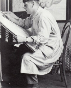 Karl Hubbuch in Studio,c 1927