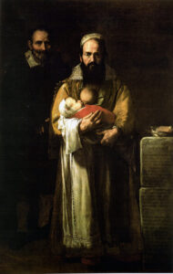 Jusepe de Ribera, Magdalena Ventura with Her Husband and Son, 1631 Oil on canvas, 83.4 x 56.6 in Museo Fundación Lerma, Toledo