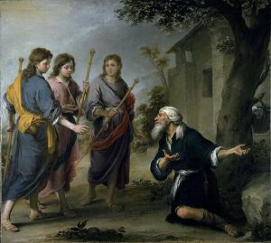 Bartolomé Esteban Murillo, Abraham Receiving the Three Angels, between c 1670 and c 1674 Oil on canvas, 92.9 x 102.9 in National Gallery of Canada, Ottawa