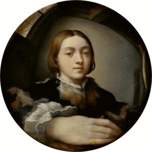 Parmigianino, Self-portrait in a Convex Mirror, between c 1523 and c 1524 Oil on poplar wood, 9.6 in Kunsthistorisches Museum, Vienna