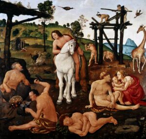 Piero di Cosimo, Vulcan and Aeolus, c 1490 Tempera and oil on canvas, 61.2 × 65.5 in National Gallery of Canada, Ottawa