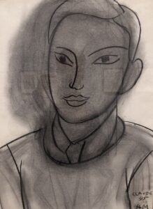 Henri Matisse, Portrait of Claude Duthuit, 1945 Charcoal and paper Private collection