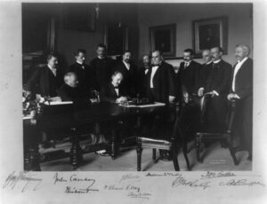 Frances Benjamin Johnston, Signing of the Peace Protocol of the Spanish-American War, August 12, 1898