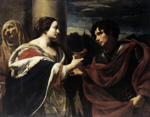Simon Vouet, Sophonisba Receiving the Poisoned Chalice, c 1623 Oil on canvas, 49.6 x 61.8 in Hessen Kassel Heritage, Germany