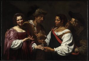 Simon Vouet, The Fortune-Teller, c 1620 Oil on canvas, 47.2 x 67 in National Gallery of Canada, Ottawa