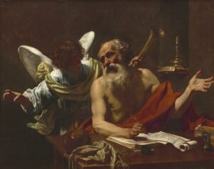 Simon Vouet, Saint Jerome and the Angel, c 1622/1625 Oil on canvas, 57 x 70 13/16 in National Gallery of Art, Washington DC