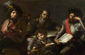 Valentin de Boulogne, The Four Ages of Man, c 1629 Oil on canvas, 37.7 x 52.7 in National Gallery, London