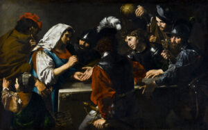 Valentin de Boulogne, The Fortune Teller, c 1620 Oil on canvas, 58.9 in × 93.9 in Toledo Museum of Art