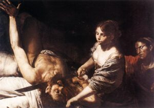 Valentin de Boulogne, Judith and Holofernes, c 1626 Oil on canvas, 53.9 x 70 in Muża, Valletta, Malta