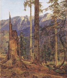 Ferdinand Waldmüller, The Höllengebirge at Ischl, 1834 Oil on panel, 12.9 × 9.8 in Belvedere, Vienna