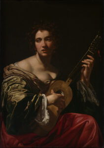 Simon Vouet, Woman Playing a Guitar, c 1618 Oil on canvas, 42 × 29 7/8 in Metropolitan Museum of Art, New York