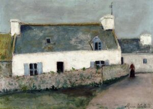 Maurice Utrillo, Farm on L'Ile d'Ouessant (Finistere) Oil on panel, 17 x 23 in Private Collection