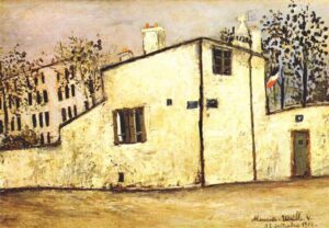 Maurice Utrillo, Hector Berlioz's House Oil, 28.7 x 39.4 in Philadelphia Museum of Art