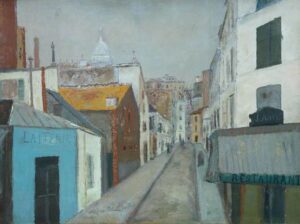Maurice Utrillo, The Cottin Passage, c 1910 Oil on canvas, 21.3 x 28.7 in Tate Gallery, London