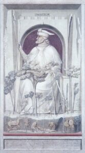 Giotto di Bondone, The Seven Vices: Injustice, 1306 Fresco, 47.2 x 23.6 in Arena Chapel, Padua