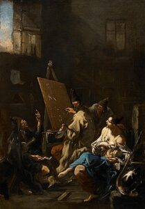 Alessandro Magnasco, The Painter’s Workshop, between 1722 and 1723 Oil on canvas, 23.8 x 16.7 in Private collection