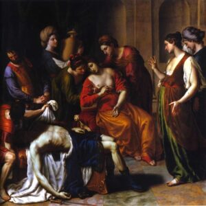 Alessandro Turchi, The Death of Cleopatra, c 1640 Oil on canvas, 100.3 x 105.1 in Louvre Museum, Paris