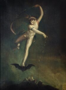 Henry Fuseli, Ariel, From Act V, Scene 1 of William Shakespeare's The Tempest, c 1800–1810 Oil on canvas, 36.4 x 28.1 in Folger Shakespeare Library, Washington DC