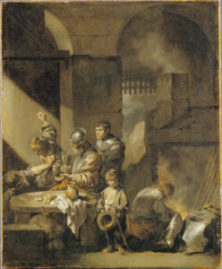 Sébastien Bourdon, A Brawl in a Guard-Room, circa 1640 Oil on canvas, 29.48 x 23.85 in Dulwich Picture Gallery, London