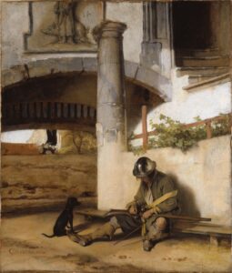 Carel Pietersz. Fabritius, The Sentry, 1654 Oil on canvas, 26.7 x 22.8 in Staatliches Museum Schwerin, Germany