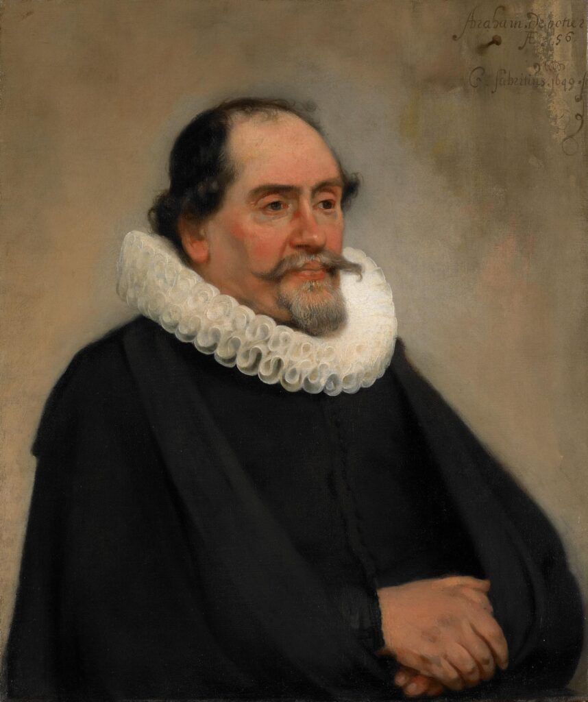 Carel Pietersz. Fabritius, Portrait of Abraham de Potter, 1649 Oil on canvas, 26.9 x 22.4 in Rijksmuseum, Amsterdam