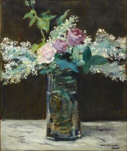 Édouard Manet, Vase of White Lilacs and Roses, 1883 Oil on canvas, 22 x 18.1 in Dallas Museum of Art