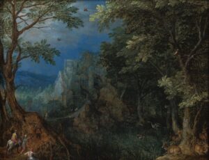 Gillis van Coninxloo, Mountainous Landscape, between 1595 and 1605 Oil on copper, 8.6 x 11.2 in Museum Boijmans Van Beuningen, Rotterdam