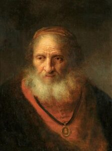 Govert Flinck, Portrait of an Old Man, c 1632 Oil on panel, 24.3 x 18.6 in Private collection