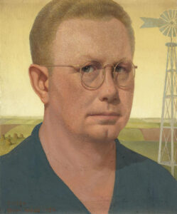 Grant Wood, Self-Portrait, 1932 / 1941 Oil on masonite, 13.9 x 11.7 in Figge Art Museum, Davenport, Iowa