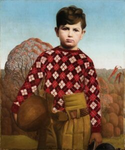 Grant Wood, Plaid Sweater, 1931 Oil on masonite, 29.5 × 24.13 in University of Iowa Stanley Museum of Art